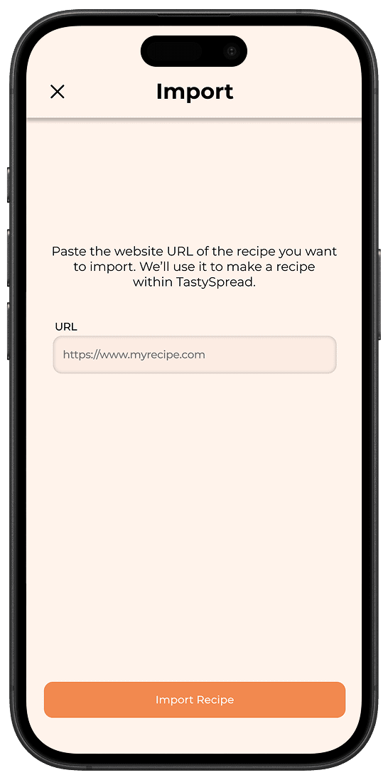 TastySpread Import Recipe Screenshot
